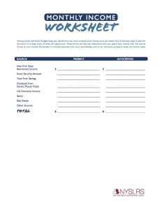 Monthly budgeting worksheets (PDF)